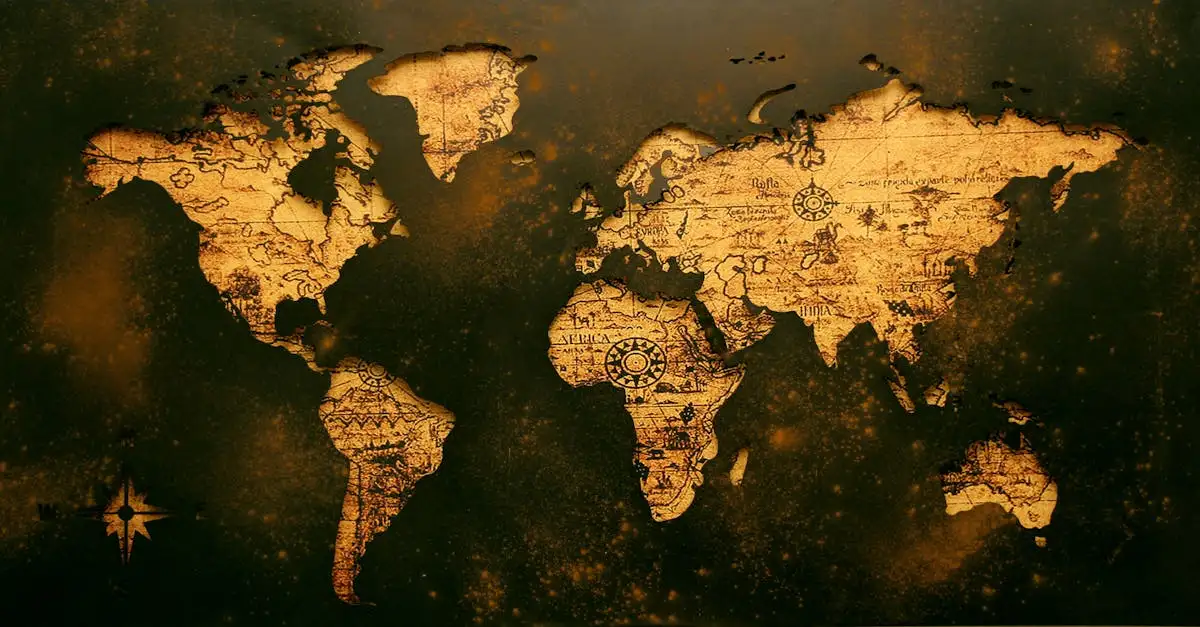 Papier Peint Mappemonde : Décoration Murale Vintage et